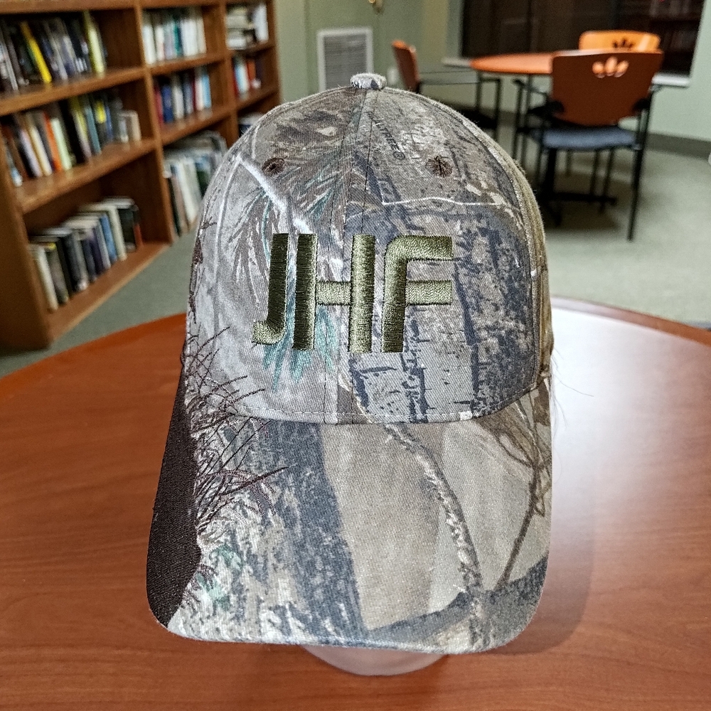 JHFoster Camo Embroidered Logo Strap-on Hat Cap OSFA